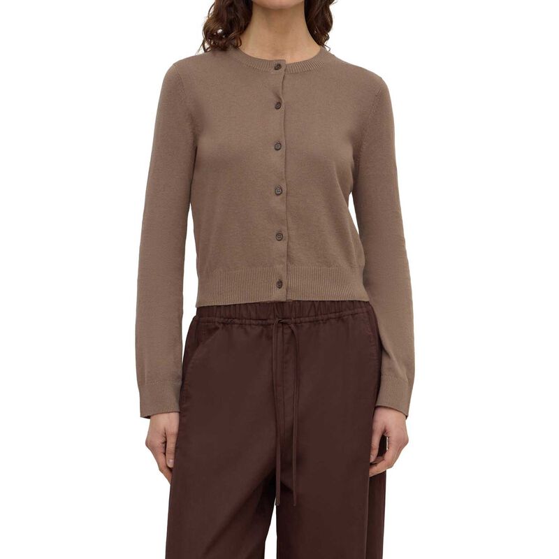 Assembly Label Orina Cotton Cashmere Cardigan Dark Sand image number 0